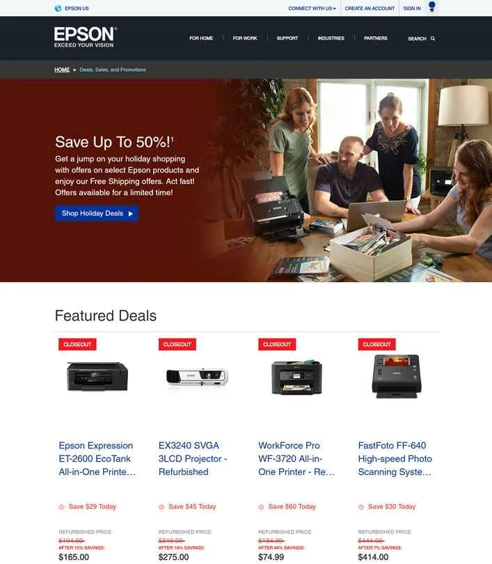 エプソンUSA公式サイト：エプソンUSA