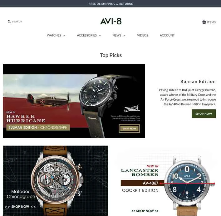 AVI-8ウォッチ公式米国ストア：AVI-8 USA