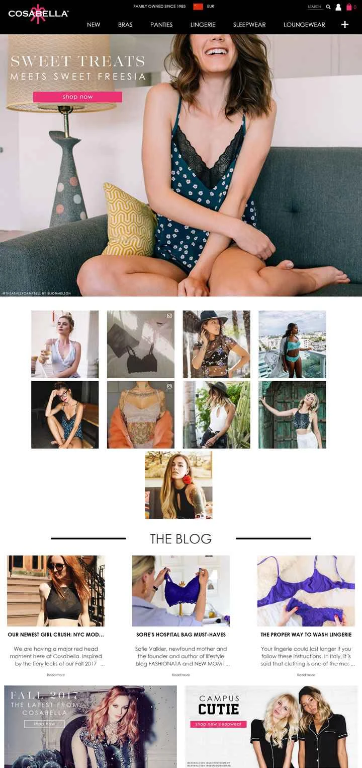 イタリアの高級ランジェリーメーカー：コサベラ