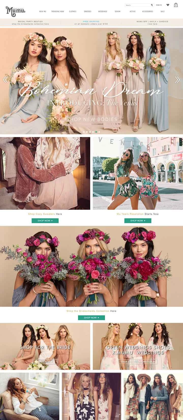 アメリカのボヘミアンスタイルのファッションブランド：Show Me Your Mumu