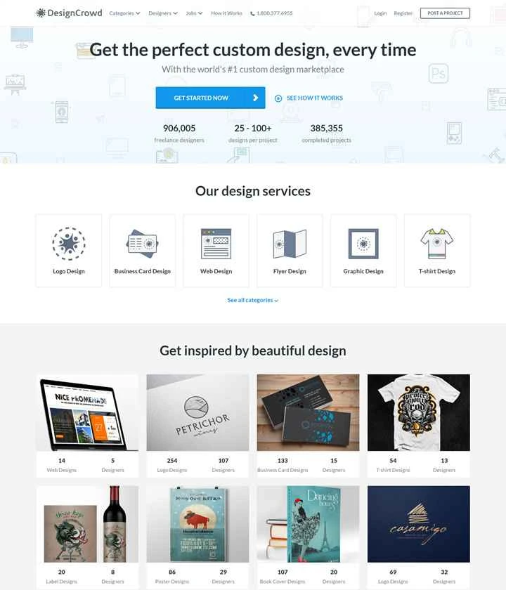 DesignCrowd: クラウドソーシングによるグローバルなグラフィックデザインマーケットプレイス