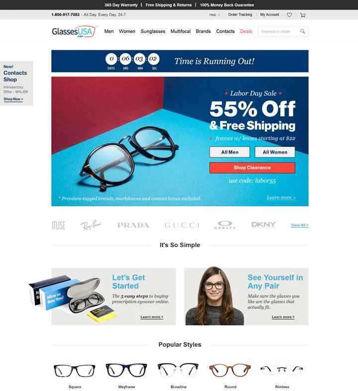 GlassesUSA（米国）