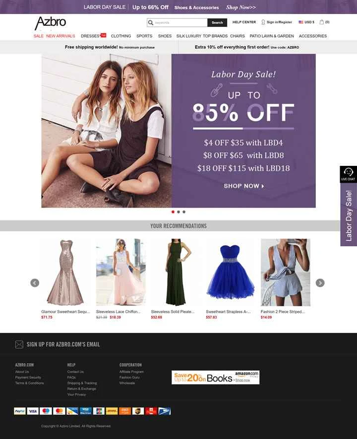 AZBRO は、ハイストリート ライフスタイルを扱うグローバル オンライン ストアです。