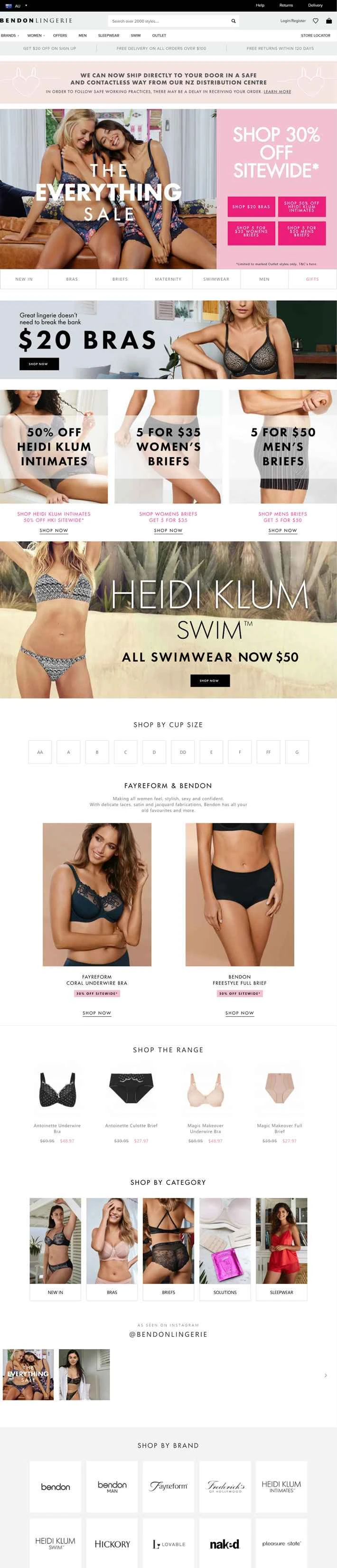オーストラリアを代表するランジェリーショップ「ベンドン・ランジェリー・オーストラリア」