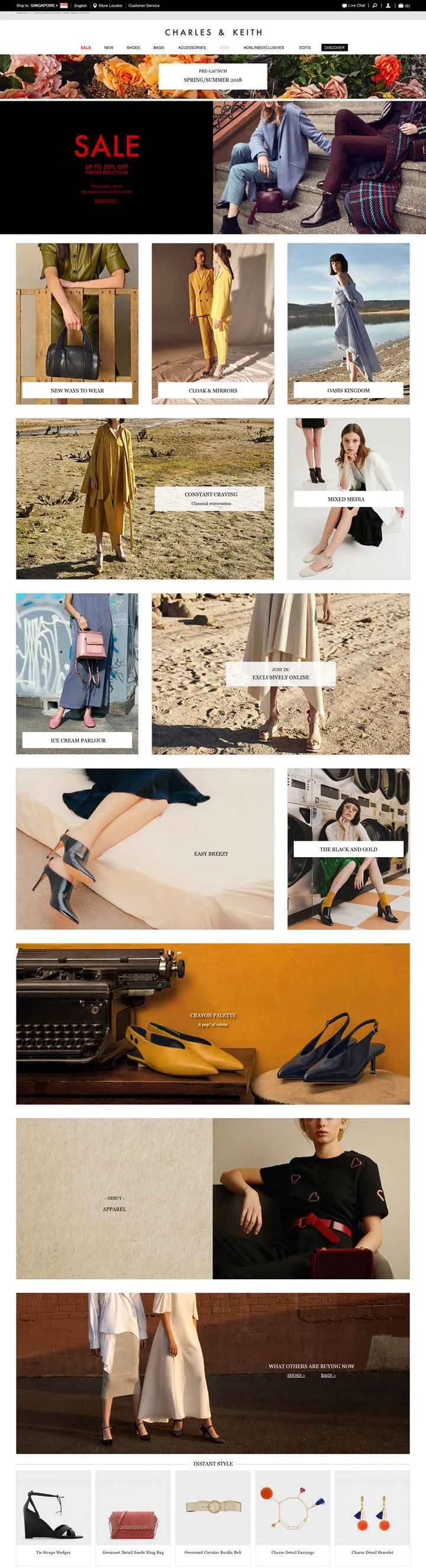 シンガポールを代表するファッションライフスタイル小売ブランド、チャールズ＆キース