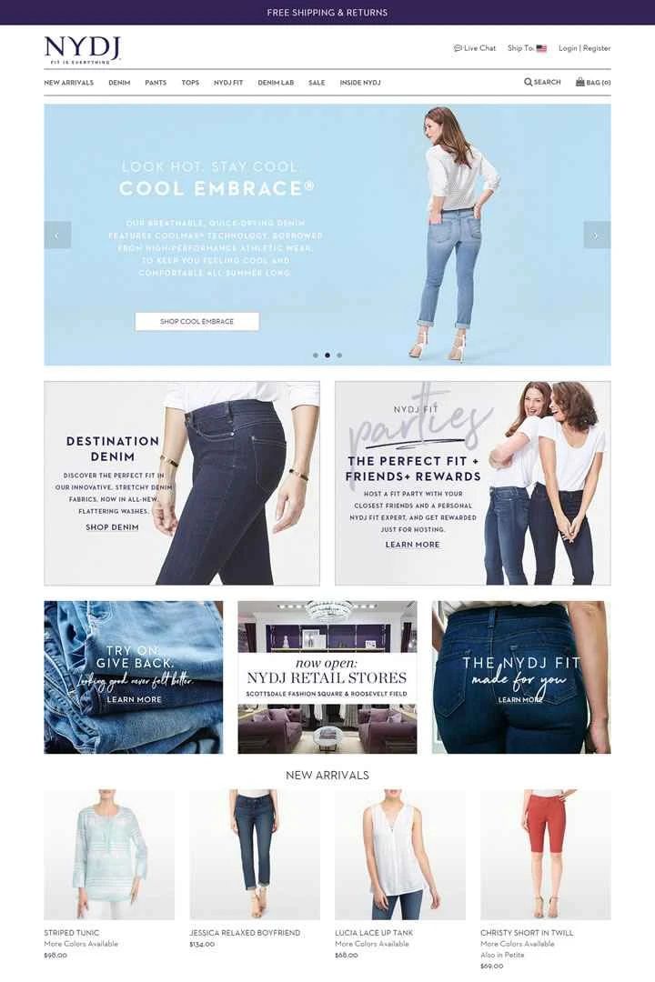 アメリカのスキニージーンズブランド：NYDJ