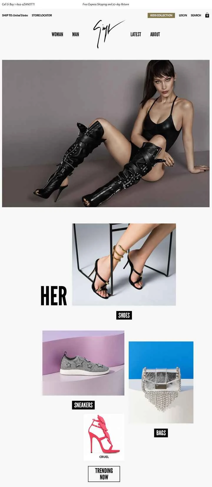 ジュゼッペ・ザノッティの米国公式ウェブサイト: オートクチュールと同じ細心の注意を払って靴を製作しています。