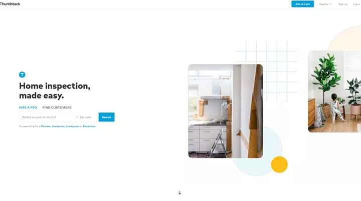 米国を拠点とする住宅サービス Web サイト、Thumbtack。