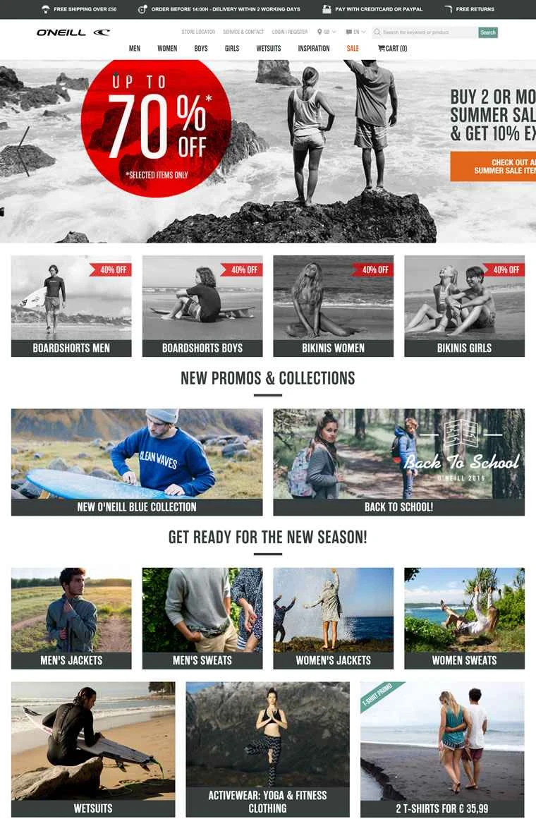 世界一のサーフブランド、オニール