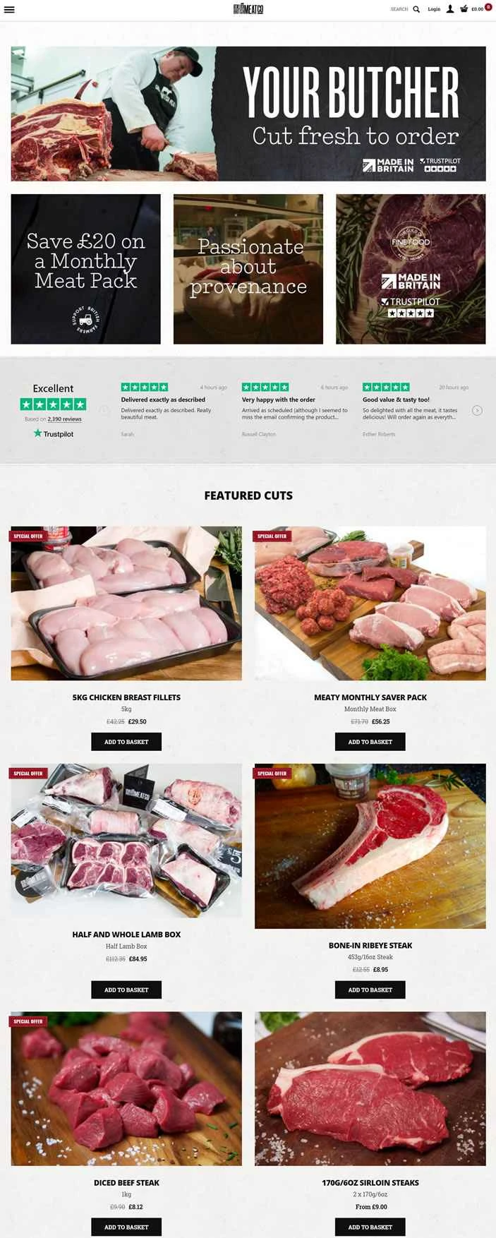 英国を拠点とするオンライン肉購入ウェブサイト、Great British Meat。