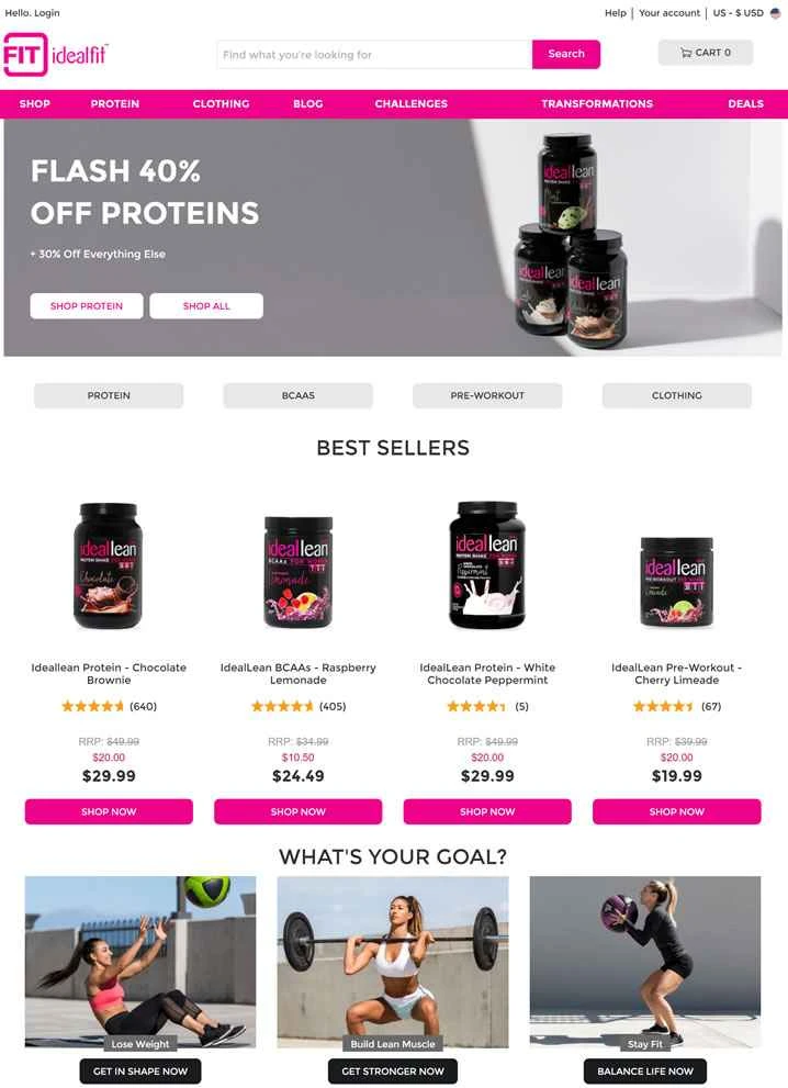 IdealFit公式サイト：女性用プロテイン、サプリメント、スポーツウェア