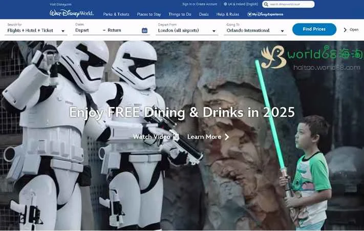 ディズニーワールドUK公式サイト：ディズニーワールドUK