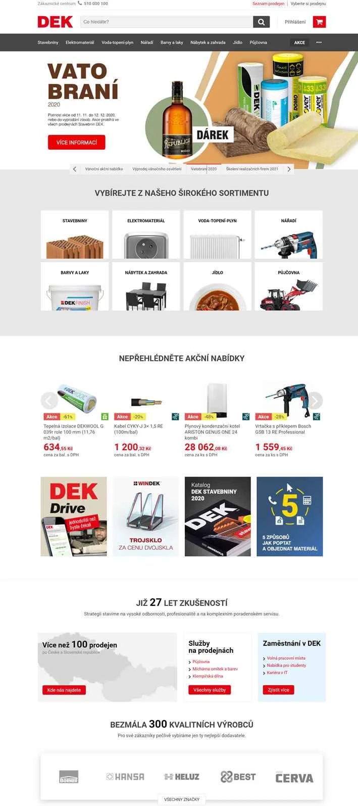 チェコの建築資材オンラインストア：DEK.cz