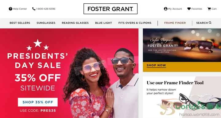 フォスターグラント公式サイト：アメリカのオリジナルサングラスブランド（サングラス、老眼鏡、ブルーライトグラス）