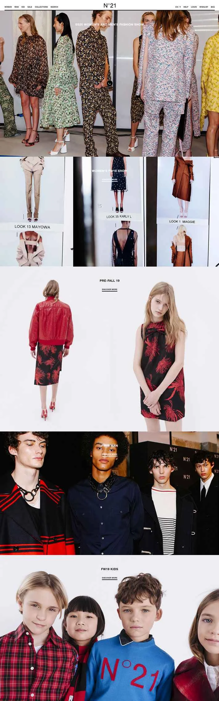 No21公式オンラインストア：numeroventuno.com