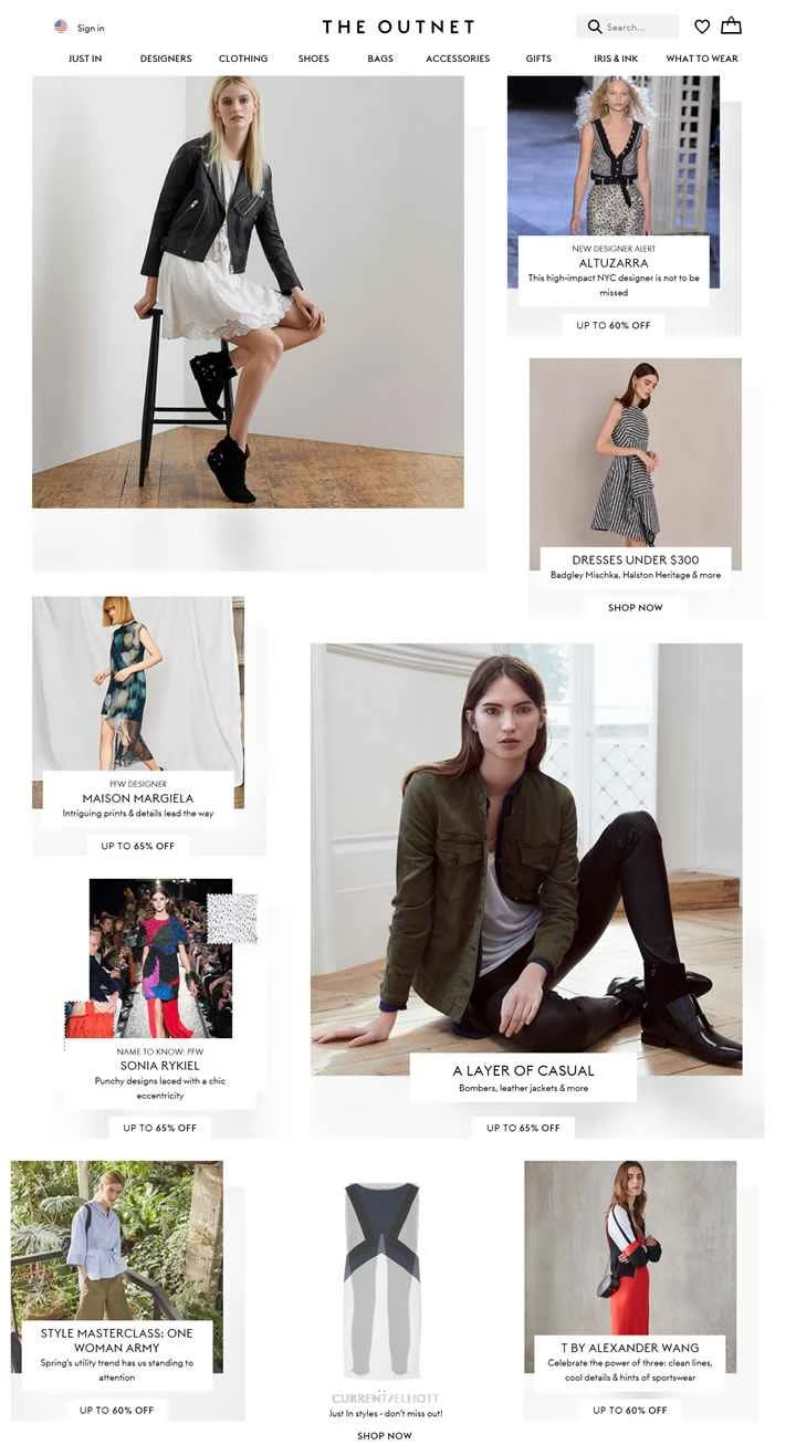 THE OUTNET US公式サイト：国際デザイナーブランドの割引ウェブサイト