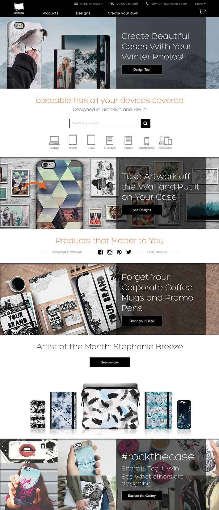 Caseable は、スマートデバイス用のカスタマイズされた保護ケースを設計する Web サイトです。
