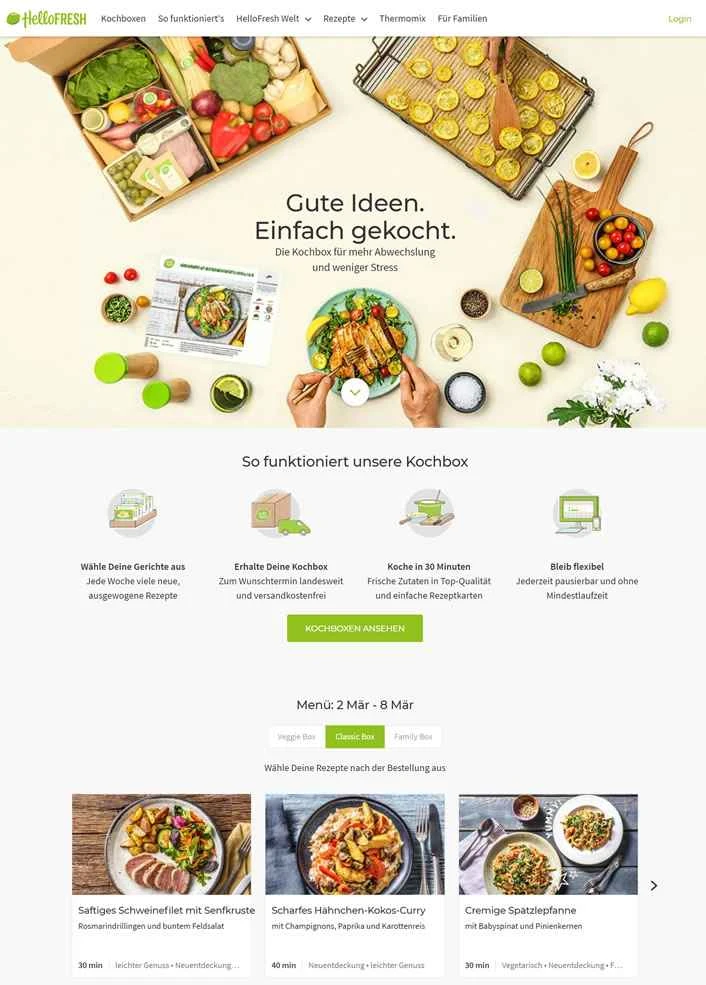 HelloFresh オーストリア: 今すぐクッキングボックスを注文しましょう