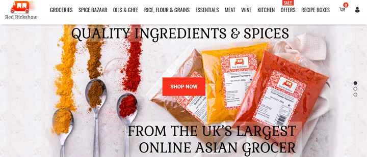 英国最大のオンラインアジア食料品店、Red Rickshaw。