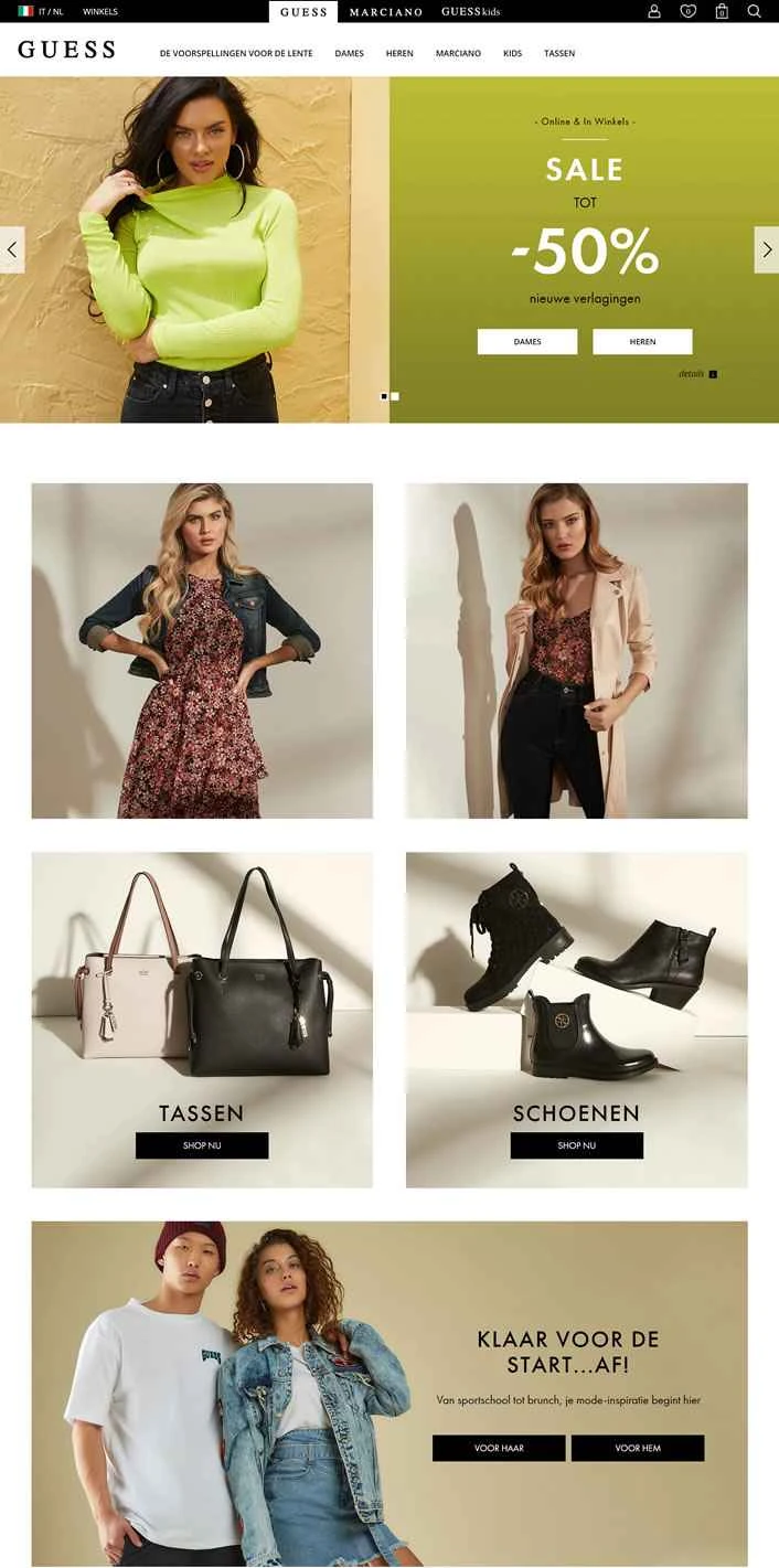 ゲス オランダ公式サイト：アメリカンアパレルブランド