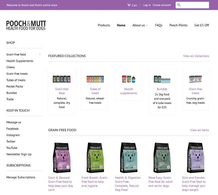 グレインフリードッグフード：Pooch & Mutt