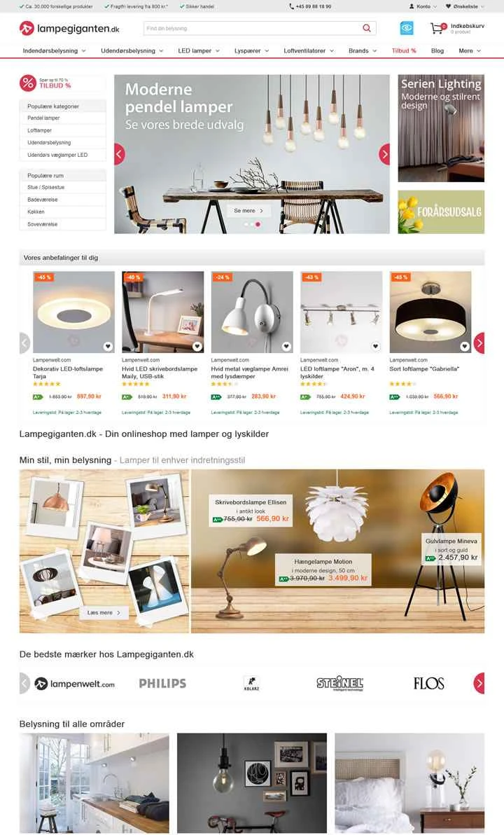 Lampegiganten Denmark: ヨーロッパを代表するオンライン照明ストア
