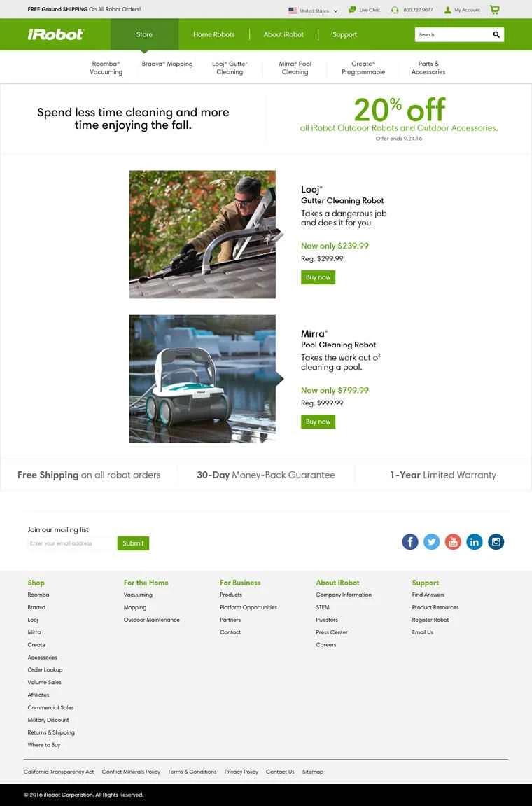 iRobot 公式サイト: 生活を変える家庭用ロボットブランド