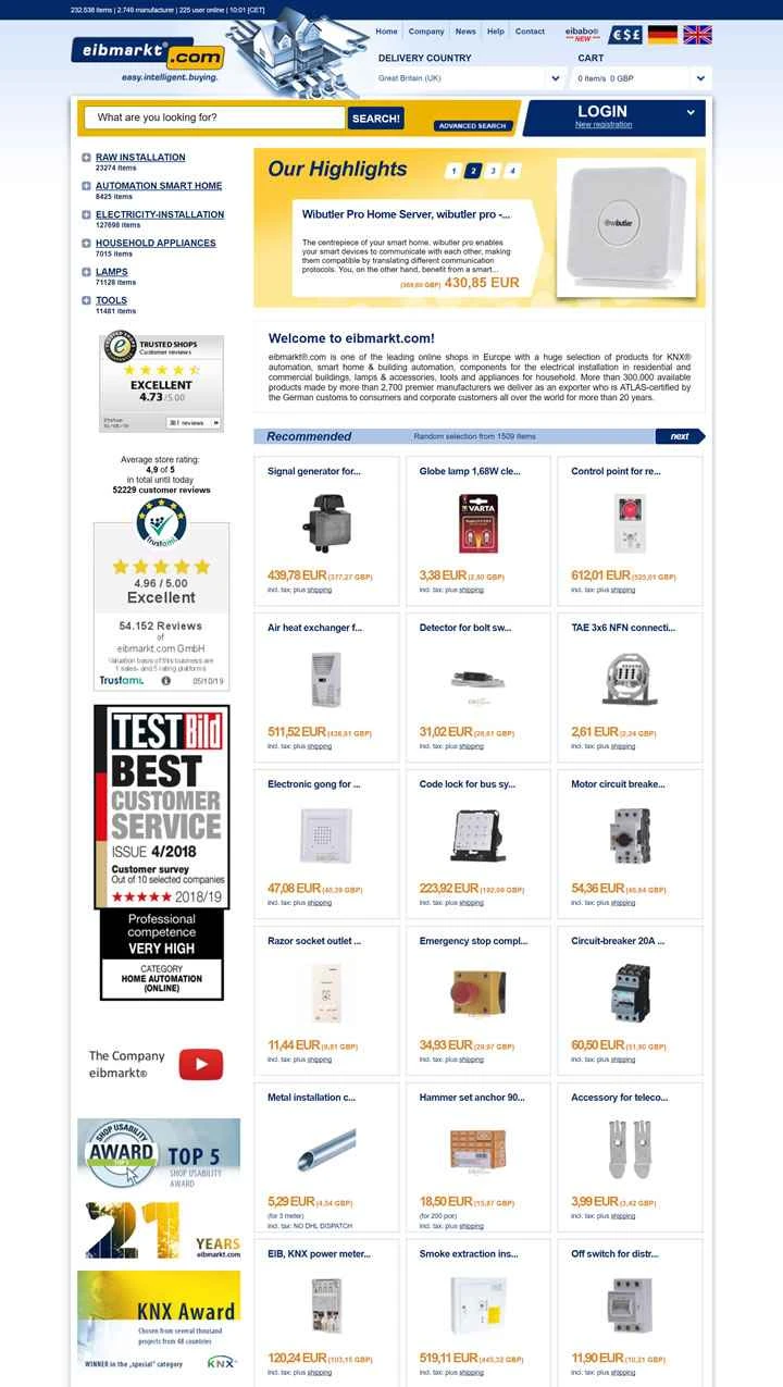 eibmarkt.com、ヨーロッパを代表するテクノロジーストア。