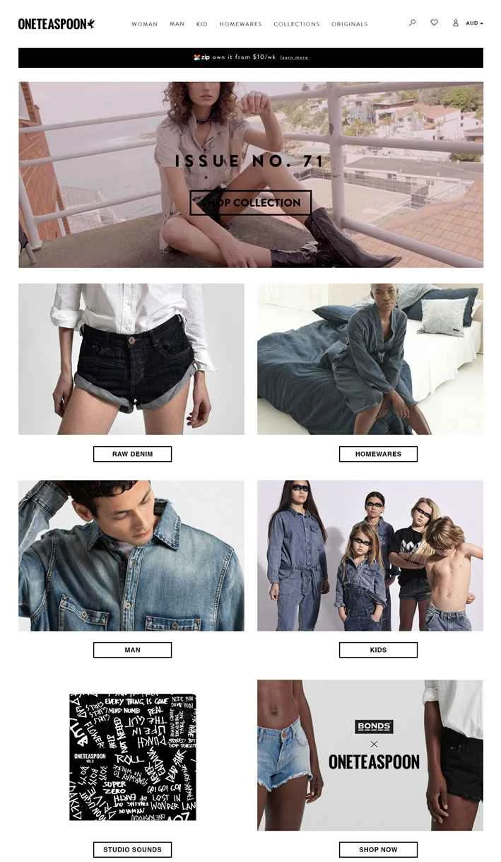 オーストラリアNo.1デニムブランド：ONETEASPOON