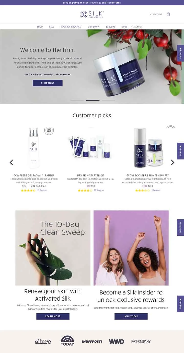 シルク・セラピューティクス公式サイト：クレンジングとアンチエイジングスキンケア製品