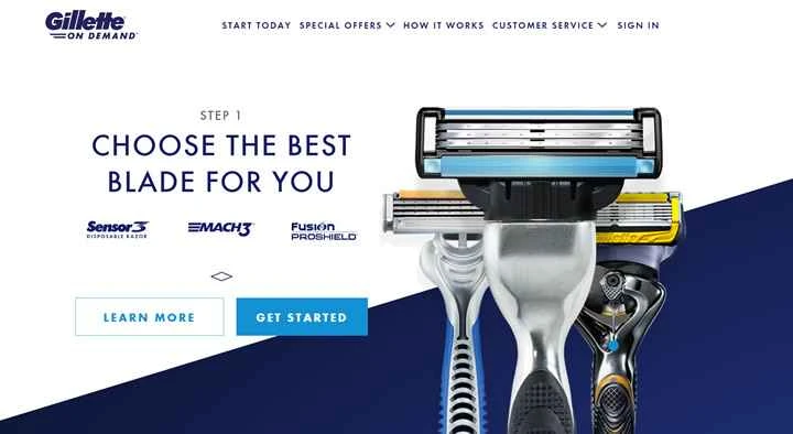 ジレットUSウェブサイト: ジレットUSA