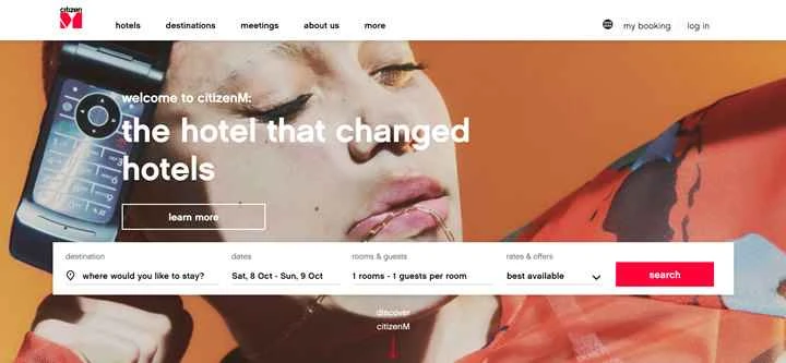 CitizenM公式サイト：ブティックホテル、お手頃価格の高級ホテル