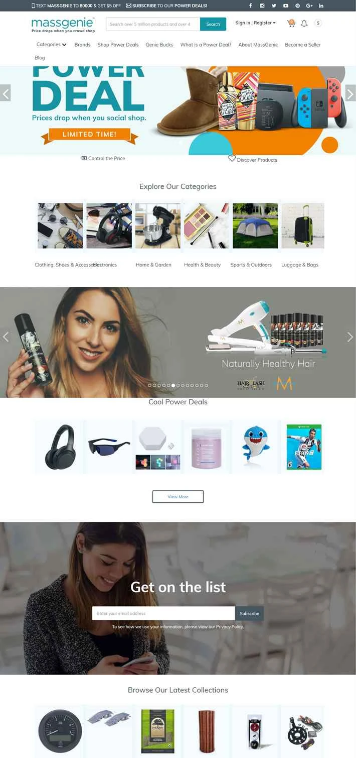 米国ソーシャルショッピング市場：MassGenie