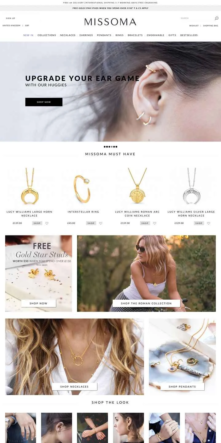 イギリスのファッションジュエリーブランド：ミソマ