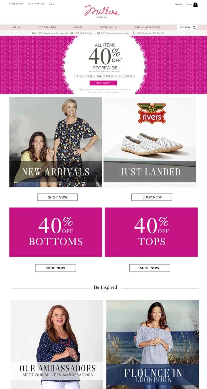 オーストラリア最大の婦人服小売業者、ミラーズ