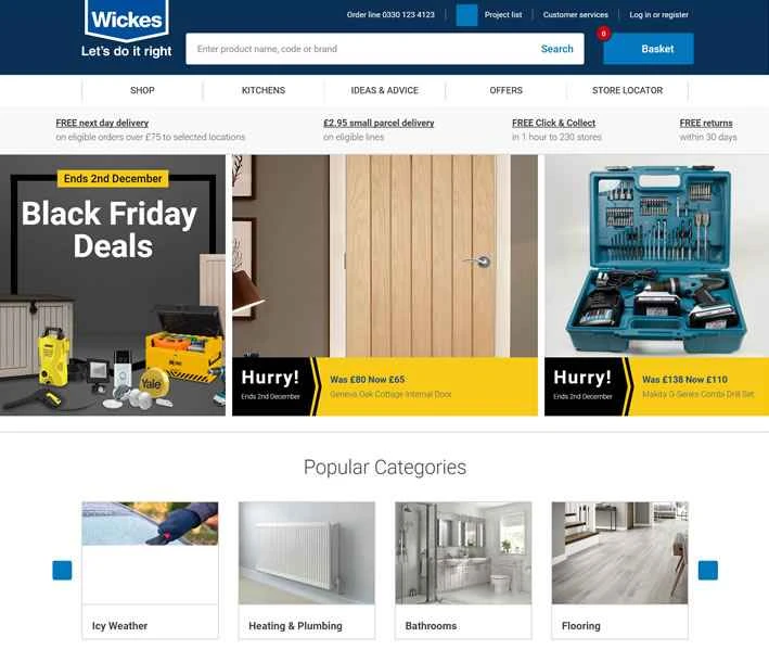 英国の DIY およびホーム デコレーション分野の大手ブランド、Wickes。