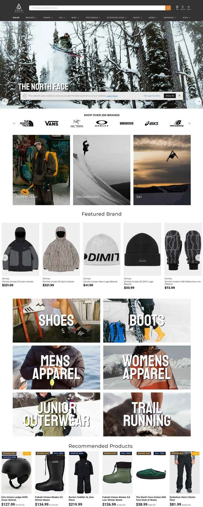 カナダのアウトドア用品・アパレル小売業者：PRFO Sports