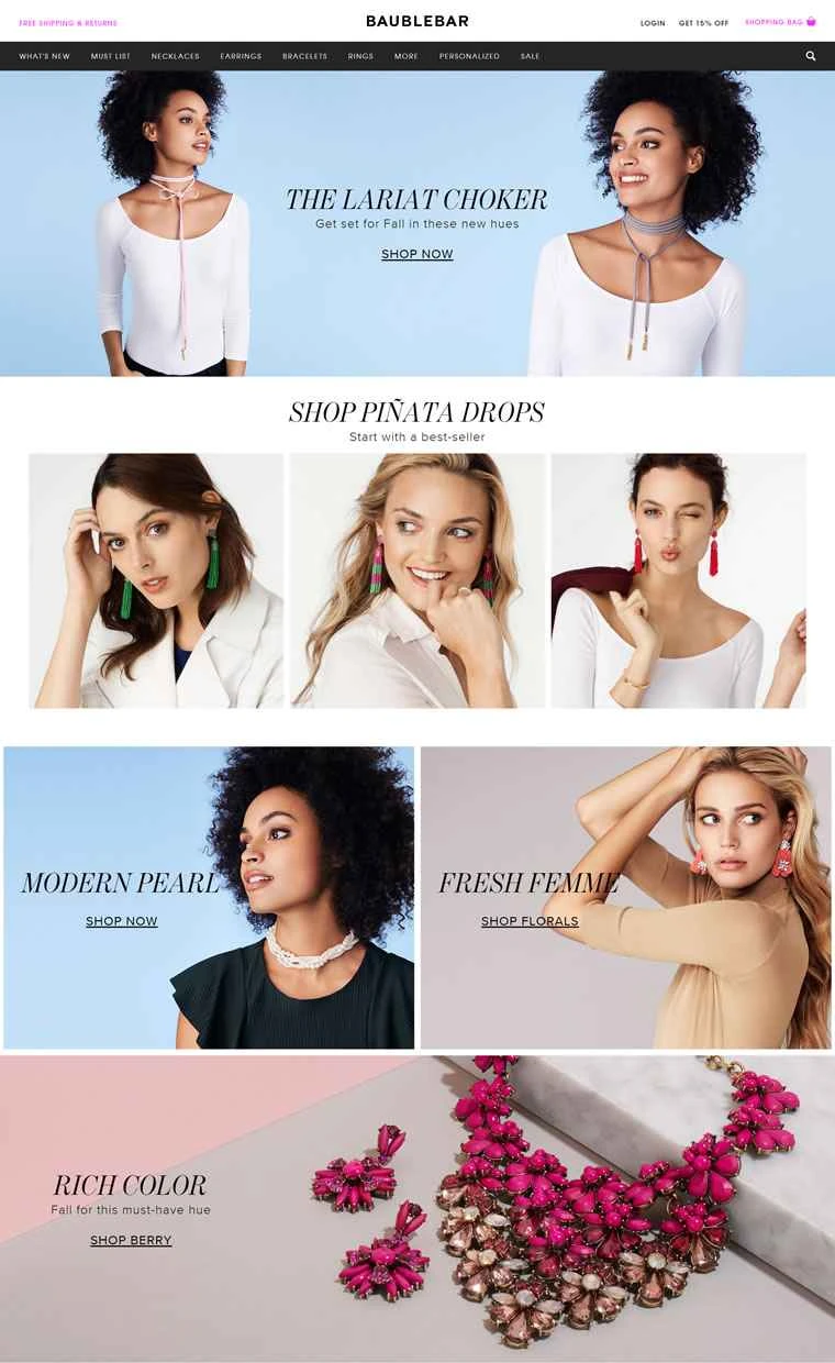 アメリカの有名なジュエリーウェブサイト、BaubleBar