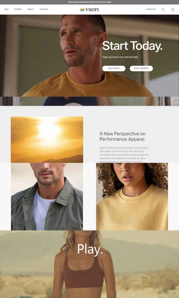 Vuori公式サイト：スポーツアパレルの究極のパフォーマンス