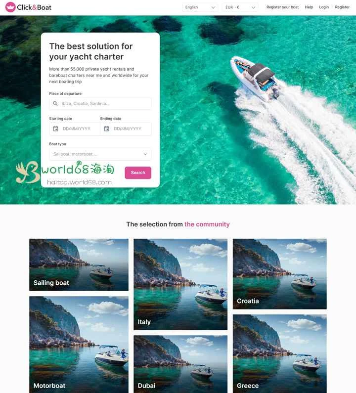 ヨットやボートを最安値でレンタル：Click&Boat