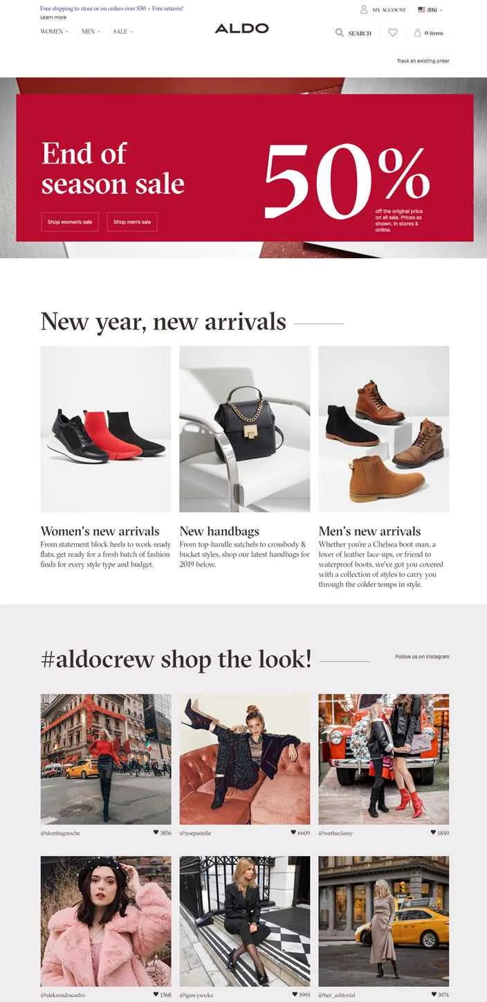 ALDO US公式サイト：カナダの女性向けシューズブランド
