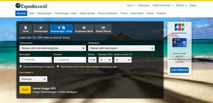 Expedia インドネシア: ホテル、格安航空券、バケーションパッケージの予約
