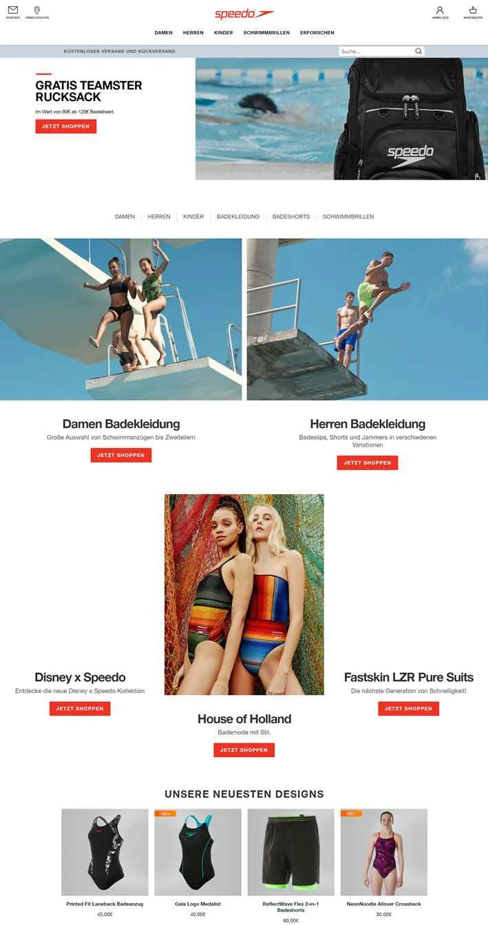 Speedoドイツ公式サイト：世界をリードする水着ブランド