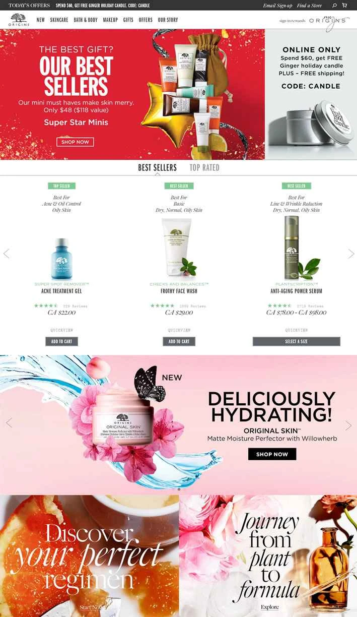 オリジンズカナダ公式サイト：エスティ ローダー カンパニーのプレミアム植物性スキンケアブランド