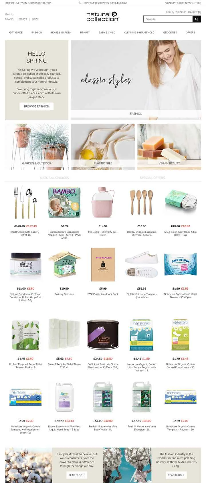 ナチュラルコレクション（英国グリーンショップ）