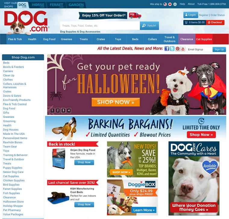 犬用品販売：Dog.com