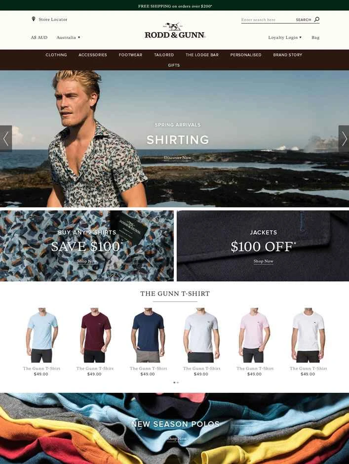 Rodd & Gunn Australia 公式ウェブサイト: ニュージーランドのメンズウェアブランド