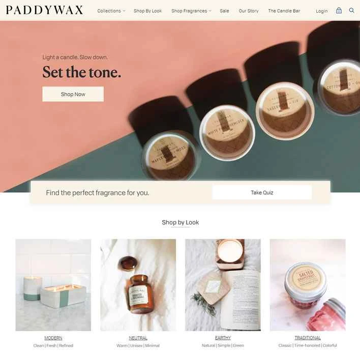 アメリカの香り付きキャンドルブランド：PADDYWAX