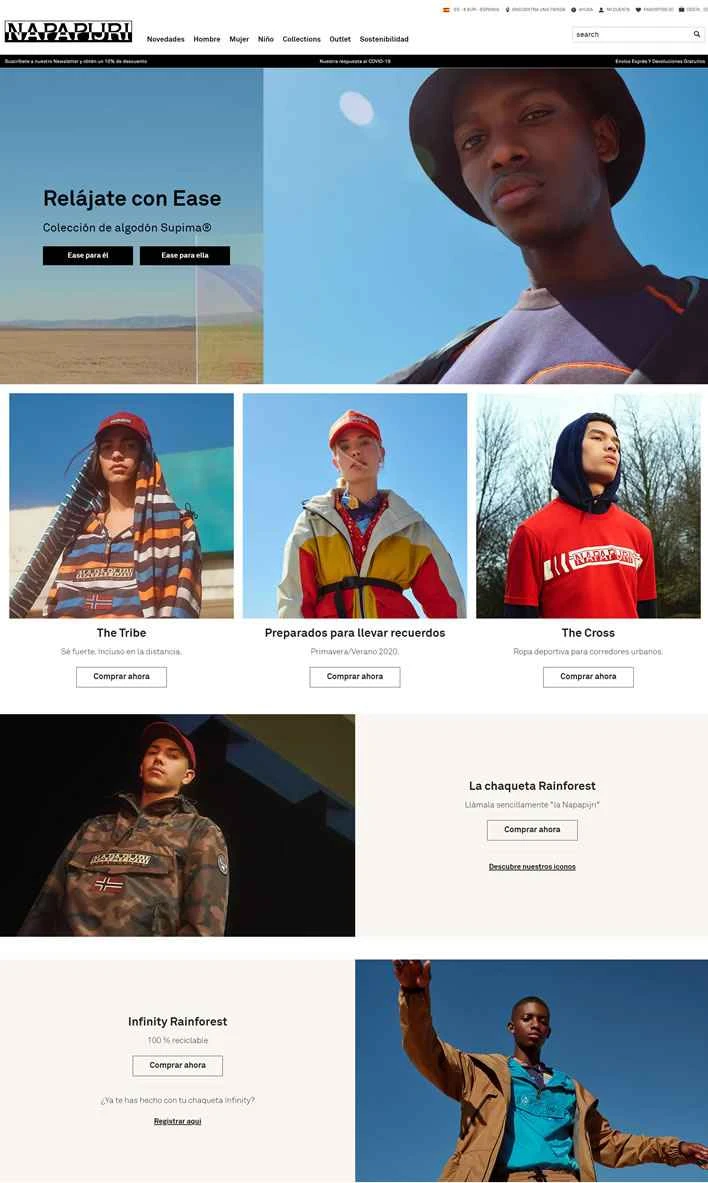 Napapijri スペインオンラインストア：ジャケット、コート、スウェットシャツなど