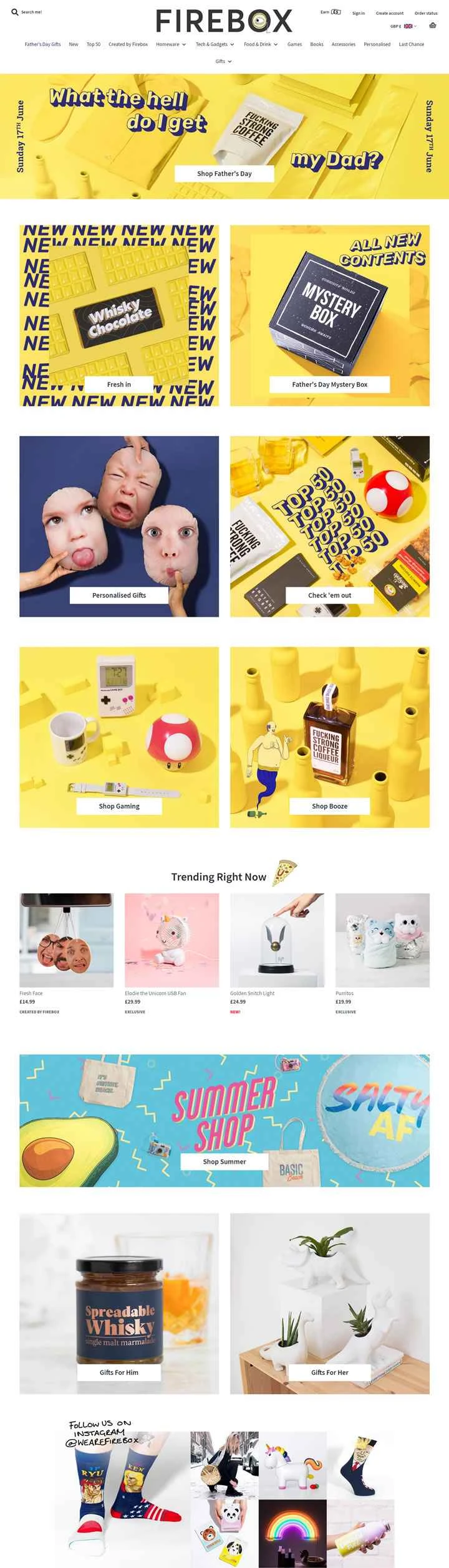 Firebox: 想像力豊かな人のためのライフスタイルストア